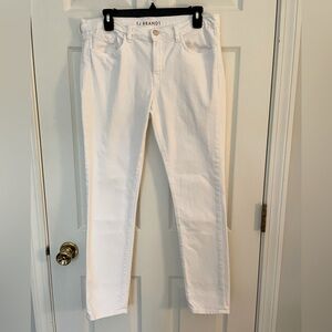 J Brand white skinny leg jeans